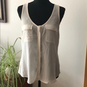 joie ivory silk tank